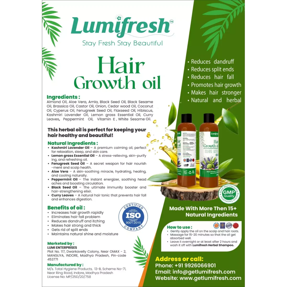Lumifresh Hair Growth Oil - 100ml - Image 4